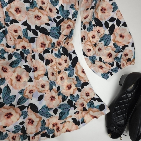 New Show Me Your Mumu Green Pink Floral Romper Sz S - Picture 10 of 14